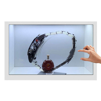 Interactive Advertising See Through Lcd Panel / Clear LCD Screen Pen Finger Touch