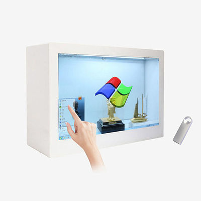 Dual OS Interactive Clear Transparent LCD Screen Box With WiFi For Real Time Updates