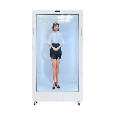 75 Inch Transparent LCD Showcase Indoor 3D Video Holographic Touch Screen Box