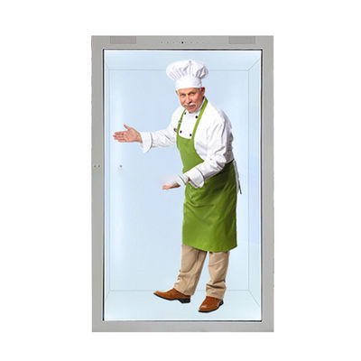 3d Hologram Transparent LCD Screen 98 Inch  Showcase Box Jewelry Museum Exhibition With Camera And Mic-TK