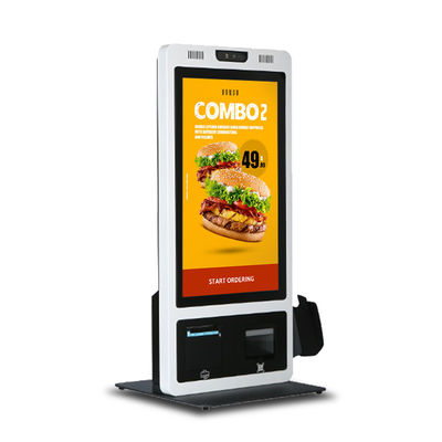 Solar Powered Food Customer Service Kiosk Touch Screen 18.5" Self Checkout Kiosk