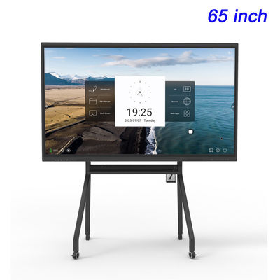 Classroom 65 Inch Interactive LCD Touch Screen OEM 60Hz Lcd Teaching Board Dual OS
