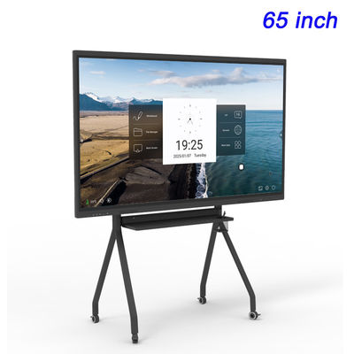 Classroom 65 Inch Interactive LCD Touch Screen OEM 60Hz Lcd Teaching Board Dual OS