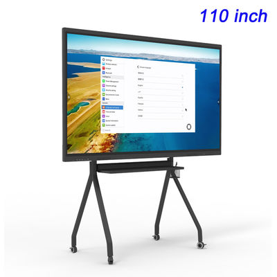 School Smart Interactive Panel For Classroom 110" LCD Writing All In One Interactive Flat Panel