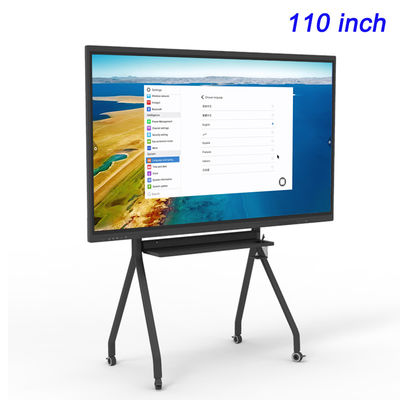 School Smart Interactive Panel For Classroom 110" LCD Writing All In One Interactive Flat Panel