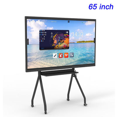Dual OS 65 Inch Interactive LCD Touch Screen 4K 65in Finger Touch Interactive Whiteboard