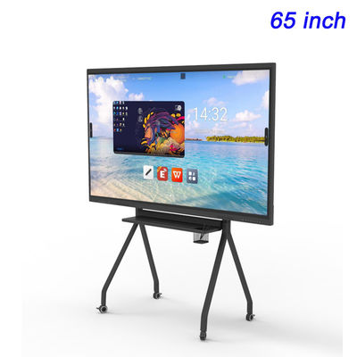 Dual OS 65 Inch Interactive LCD Touch Screen 4K 65in Finger Touch Interactive Whiteboard