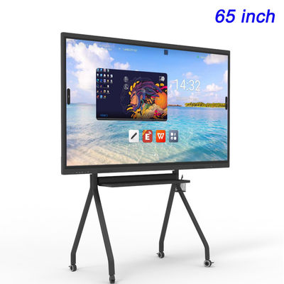 Dual OS 65 Inch Interactive LCD Touch Screen 4K 65in Finger Touch Interactive Whiteboard