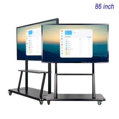 3840*2160px Electronic All In One Touch Whiteboard 86 Inch Smart Board FCC Approval