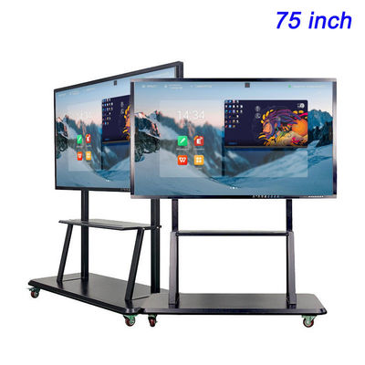 Teaching  75 Inch Interactive Flat Panel Multimedia Touch Screen Board