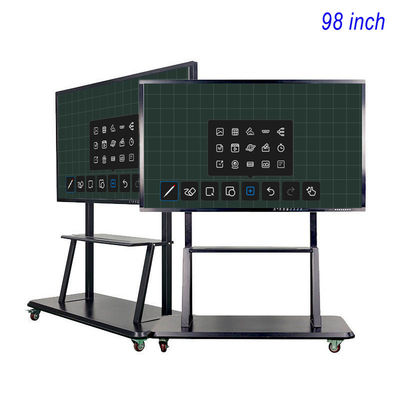 3840×2160 98 Inch Lcd Interactive Whiteboard 300-350cd/m2 For Presentations Meetings
