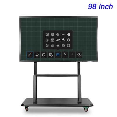 3840×2160 98 Inch Lcd Interactive Whiteboard 300-350cd/m2 For Presentations Meetings