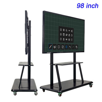 3840×2160 98 Inch Lcd Interactive Whiteboard 300-350cd/m2 For Presentations Meetings