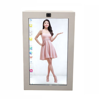 Aluminum Alloy Android OS See Through Transparent Lcd Touch Screen Cabinet WiFi Connectivity