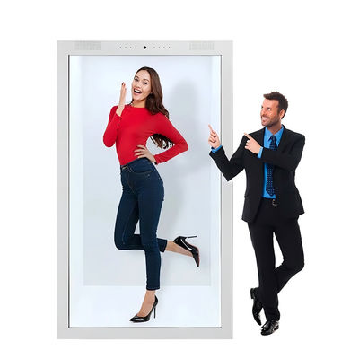 3d Hologram Transparent LCD Screen 98 Inch  Showcase Box Jewelry Museum Exhibition With Camera And Mic-TK