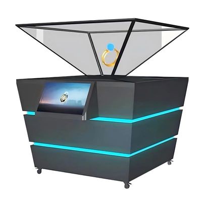 180 Degree 3D Hologram Pyramid Display Floating Projection Display Cabinet