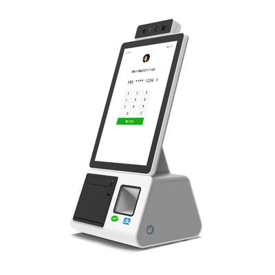 Pos Dual Language Self Service Touch Screen Kiosks 15.6" For Restaurant