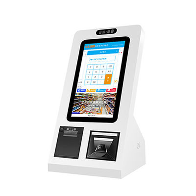 Hygienic Touch Screen Ordering Kiosk 21.5in 1920x1080 Square Food Ordering Kiosk