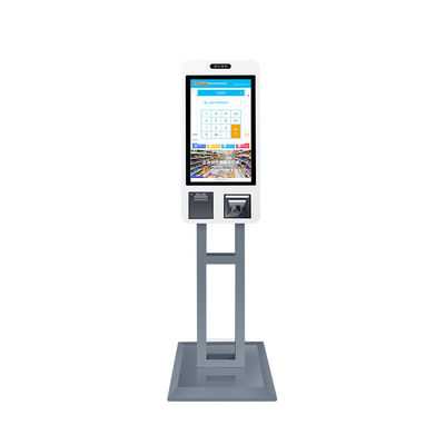Hygienic Touch Screen Ordering Kiosk 21.5in 1920x1080 Square Food Ordering Kiosk