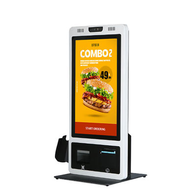 Solar Powered Food Customer Service Kiosk Touch Screen 18.5" Self Checkout Kiosk