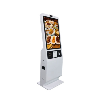 Curved Square Self Order Kiosk With Immersive Display Restaurant Ordering Kiosk 32 inch