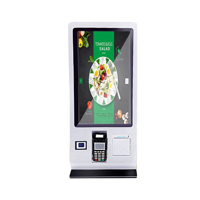 350 Cd/㎡ Food Ordering Kiosk Machine 27in With Voice Assistance