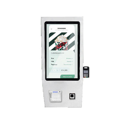350 Cd/㎡ Food Ordering Kiosk Machine 27in With Voice Assistance