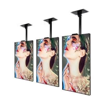 Shop Window LCD Display 55 65 Inch 3000 Nit  Hanging Advertising Digital Signage