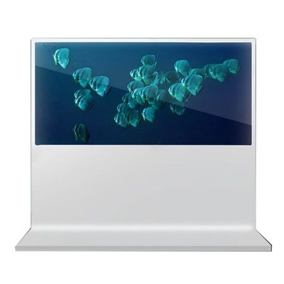 Android Operating Transparent OLED Display Digital Signage with 8 Array Mic