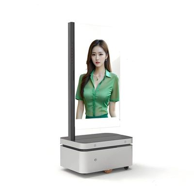 Ultra Thin 4K Resolution Transparent Oled Screen With Rechargeable Battery Movable Digital Signage