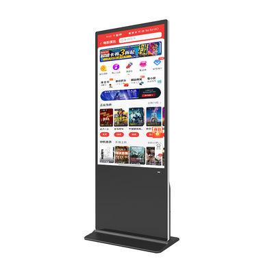Indoor Vertical Digital Signage Touch Display  Totem Equipped With 8 Array Mic 4K Ultra HD Resolution