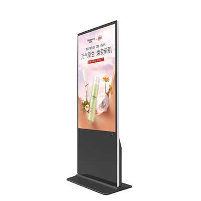 Indoor Vertical Digital Signage Touch Display  Totem Equipped With 8 Array Mic 4K Ultra HD Resolution
