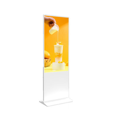 8 Array Mic 75 Inch Vertical Interactive Totem LCD Digital Signage Android Operating System