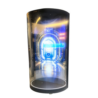 Circular  Hologram Box Display 75 inch Holotube 3D Transparent LCD Display