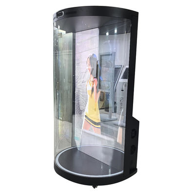 Circular  Hologram Box Display 75 inch Holotube 3D Transparent LCD Display