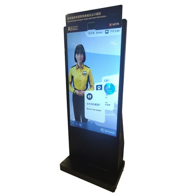 55 Inch All In One Interactive 3d Hologram Box Screen AI Digital Poster For Subway