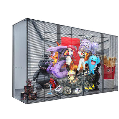 Adhesive Super Thin Flexible Transparent Led Screen Film For Glass Video Walls And Advertising