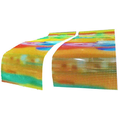 Adhesive Super Thin Flexible Transparent Led Screen Film For Glass Video Walls And Advertising