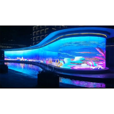 High Brightness Glass Flexible LED Film Indoor Outdoor SMD P3.9-7.8 Full Color Flexible Led Screen Wall
